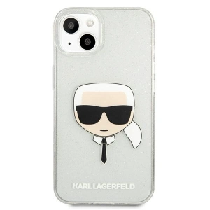 Kup Case Karl Lagerfeld KLHCP13SKHTUGLS Apple iPhone 13 mini silber/silver Hardcase Glitzer Karl`s Kopf - KLD684SLV - {ean13} - Sklep Home Screen