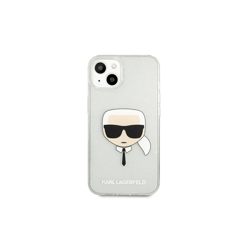 Etui Karl Lagerfeld KLHCP13SKHTUGLS Apple iPhone 13 mini srebrny/silver hardcase Glitter Karl`s Head