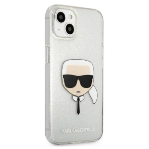 Kup Case Karl Lagerfeld KLHCP13SKHTUGLS Apple iPhone 13 mini silber/silver Hardcase Glitzer Karl`s Kopf - KLD684SLV - {ean13} - Sklep Home Screen