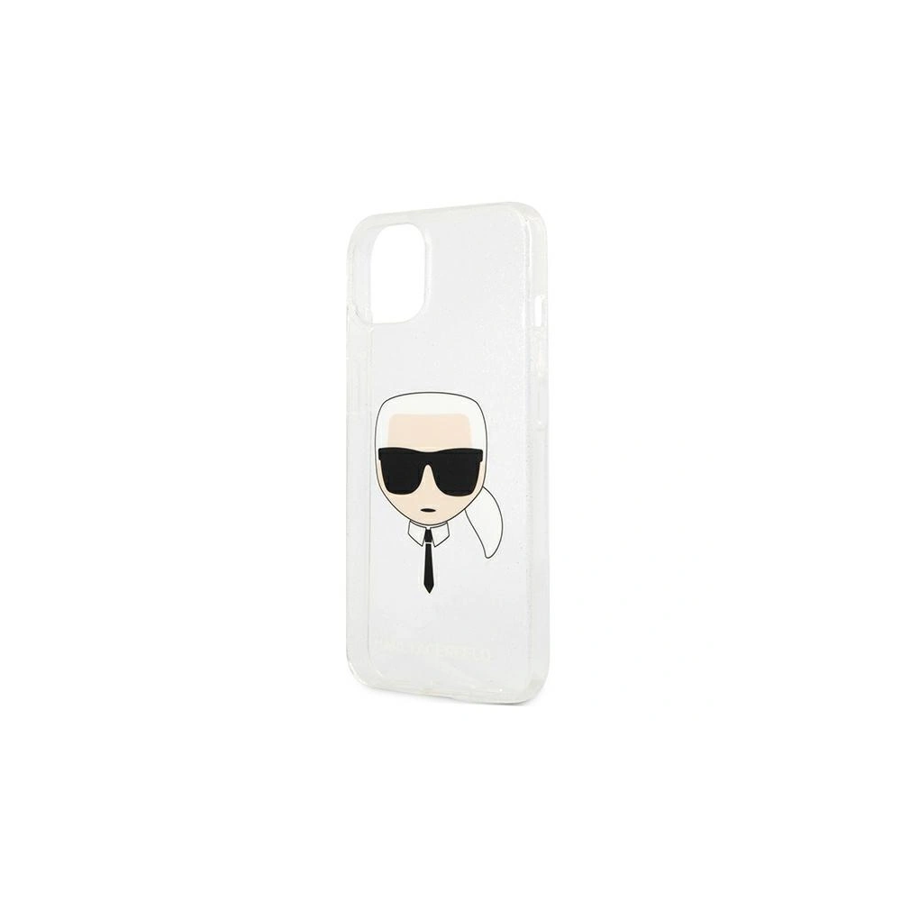 Etui Karl Lagerfeld KLHCP13SKHTUGLS Apple iPhone 13 mini srebrny/silver hardcase Glitter Karl`s Head