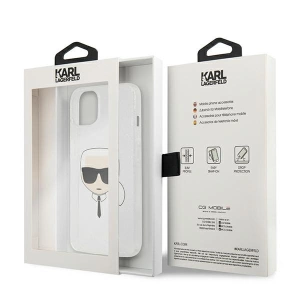 Kup Case Karl Lagerfeld KLHCP13SKHTUGLS Apple iPhone 13 mini silber/silver Hardcase Glitzer Karl`s Kopf - KLD684SLV - {ean13} - Sklep Home Screen