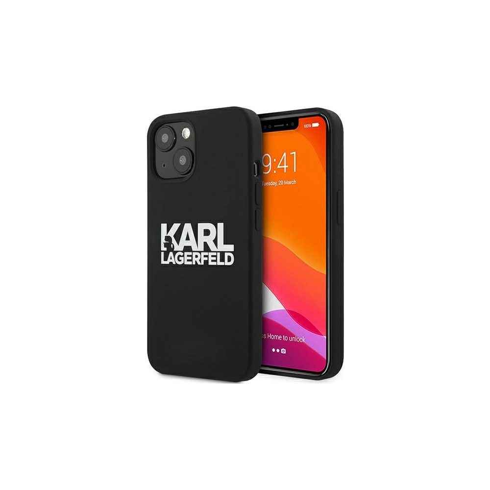 Etui Karl Lagerfeld KLHCP13SSLKLRBK Apple iPhone 13 mini Silicone Stack Logo czarny/black
