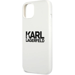 Kup Etui Karl Lagerfeld KLHCP13SSLKLWH Apple iPhone 13 mini Silicone Stack Logo bílý/white - KLD687WHT - {ean13} - Sklep Home Screen