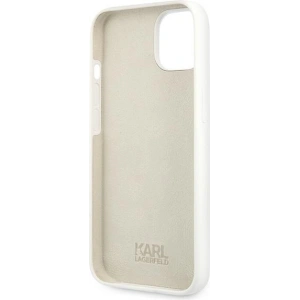 Kup Etui Karl Lagerfeld KLHCP13SSLKLWH Apple iPhone 13 mini Silicon Stack Logo alb/white - KLD687WHT - {ean13} - Sklep Home Screen