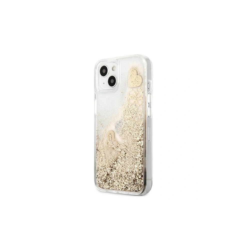 Etui Guess GUHCP13SGLHFLGO Apple iPhone 13 mini gold/złoty hardcase Glitter Charms