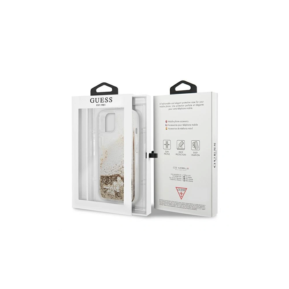 Etui Guess GUHCP13SGLHFLGO Apple iPhone 13 mini gold/złoty hardcase Glitter Charms