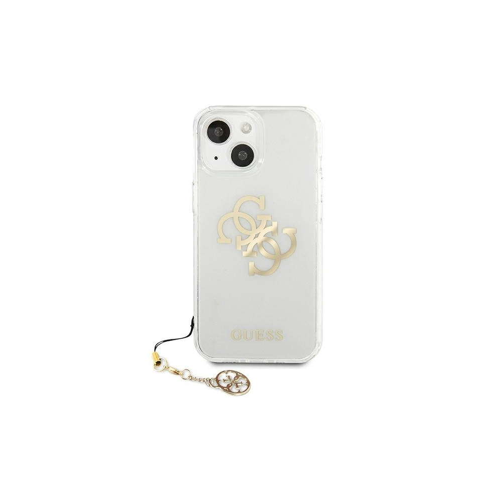 Etui Guess GUHCP13SKS4GGO Apple iPhone 13 mini Transparent hardcase 4G Gold Charms Collection