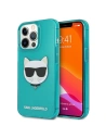 Case Karl Lagerfeld KLHCP13XCHTRB Apple iPhone 13 Pro Max blau/hardcase Glitter Choupette Fluo