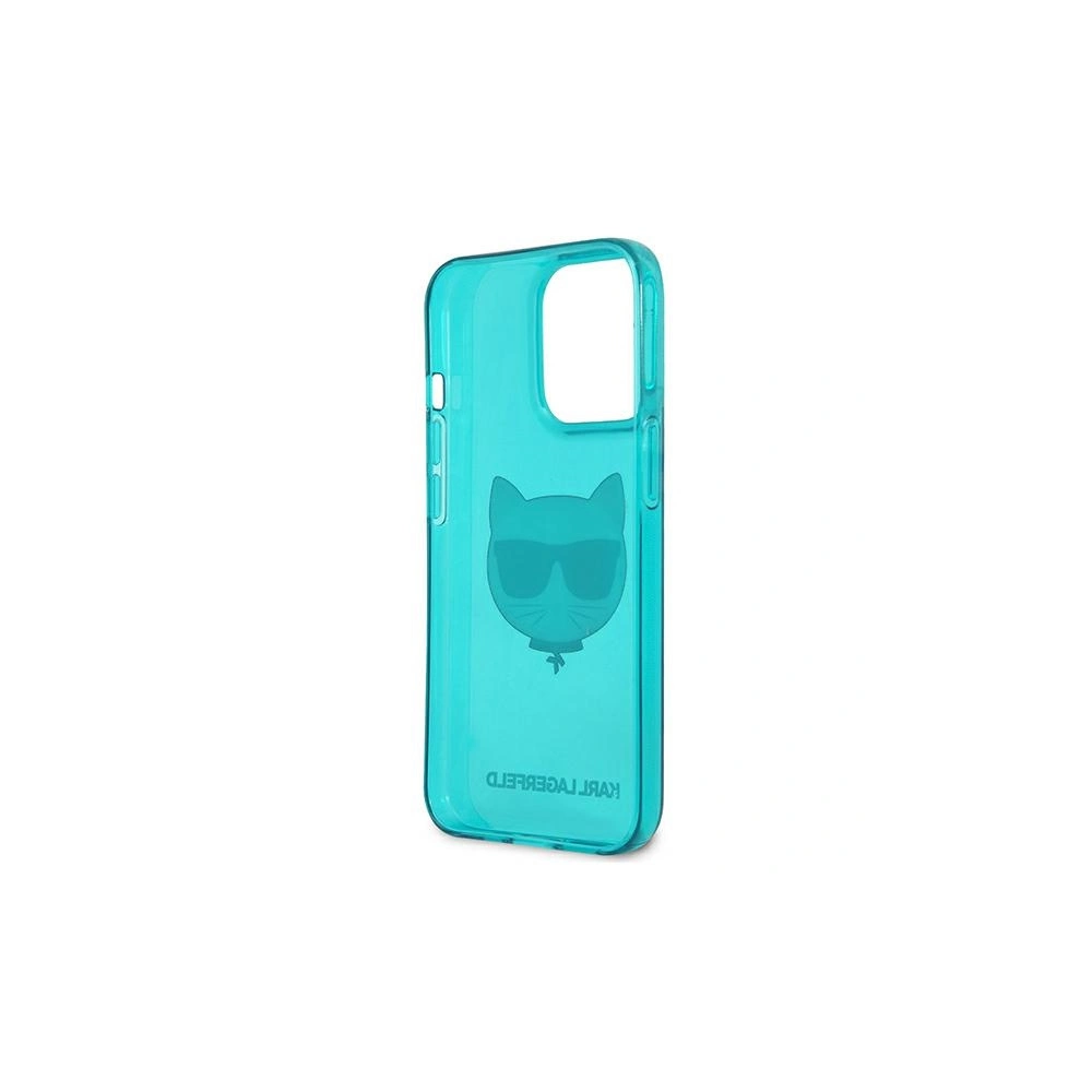 Etui Karl Lagerfeld KLHCP13XCHTRB Apple iPhone 13 Pro Max niebieski/blue hardcase Glitter Choupette Fluo