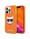 Etui Karl Lagerfeld KLHCP13XCHTRO Apple iPhone 13 Pro Max narancssárga/hardcase Glitter Choupette Fluo
