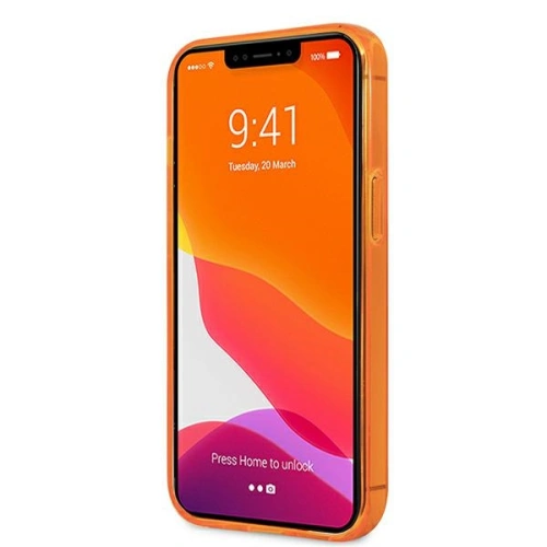 Kup Etui Karl Lagerfeld KLHCP13XCHTRO Apple iPhone 13 Pro Max pomarańczowy/orange hardcase Glitter Choupette Fluo - KLD691ORG - {ean13} - Sklep Home Screen