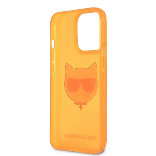 Kup Etui Karl Lagerfeld KLHCP13XCHTRO Apple iPhone 13 Pro Max pomarańczowy/orange hardcase Glitter Choupette Fluo - KLD691ORG - {ean13} - Sklep Home Screen