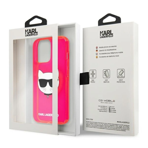 Kup Etui Karl Lagerfeld KLHCP13XCHTRP Apple iPhone 13 Pro Max różowy/pink hardcase Glitter Choupette Fluo - KLD692PNK - {ean13} - Sklep Home Screen