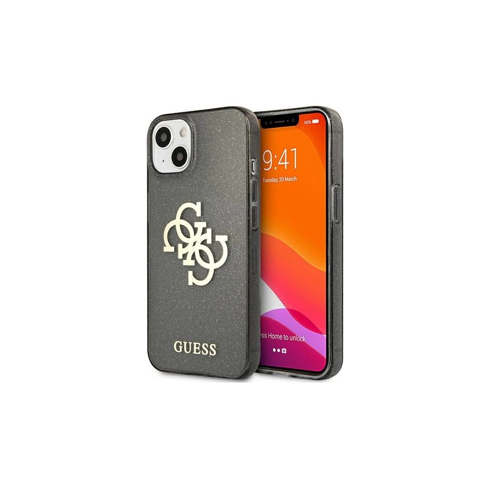 Etui Guess GUHCP13SPCUGL4GBK Apple iPhone 13 mini czarny/black hard case Glitter 4G Big Logo
