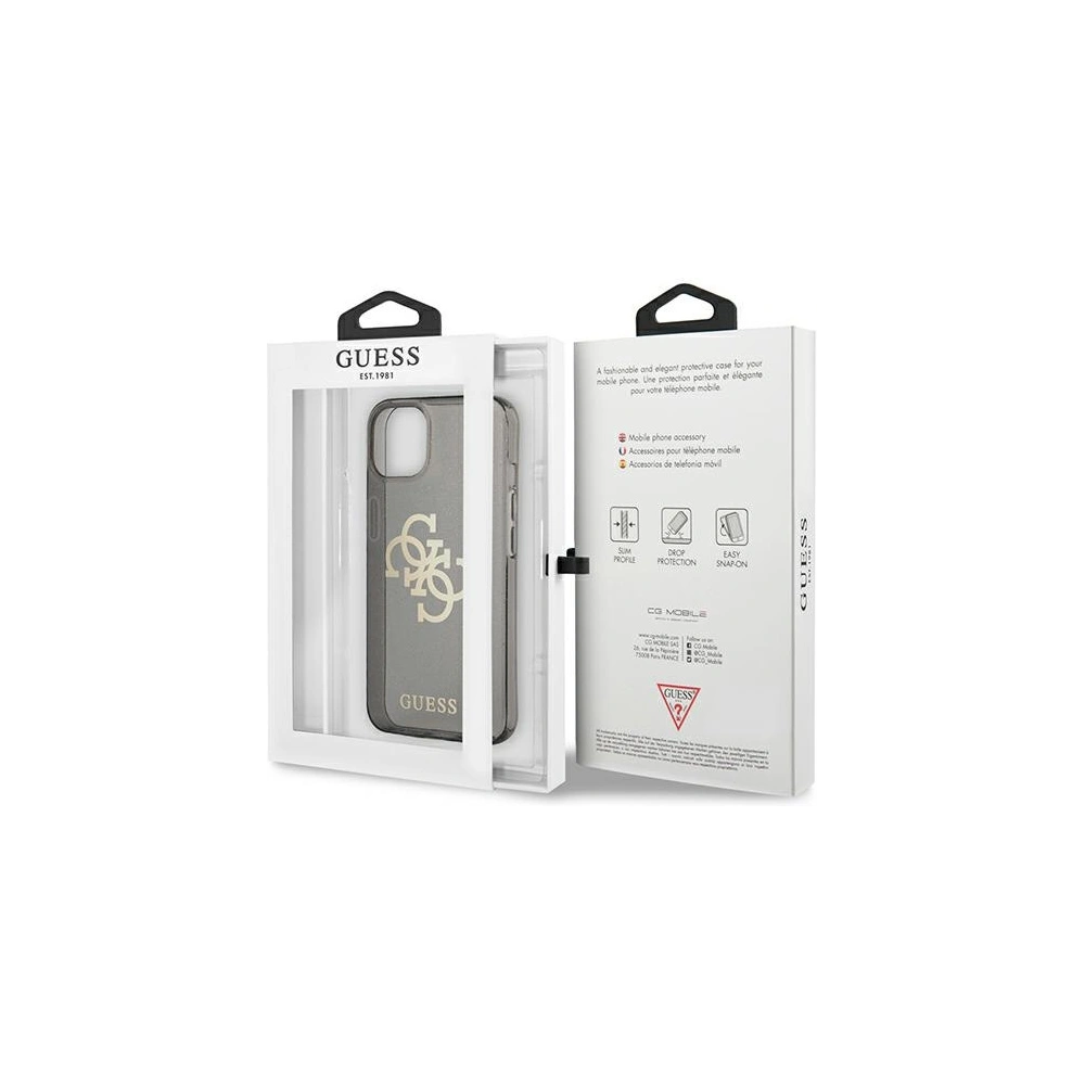 Etui Guess GUHCP13SPCUGL4GBK Apple iPhone 13 mini czarny/black hard case Glitter 4G Big Logo