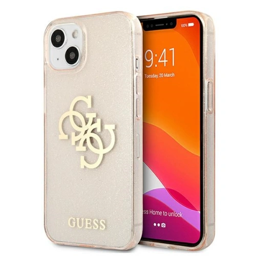 Kup Etui Guess GUHCP13SPCUGL4GGO Apple iPhone 13 mini złoty/gold hard case Glitter 4G Big Logo - GUE1332GLD - {ean13} - Sklep Home Screen
