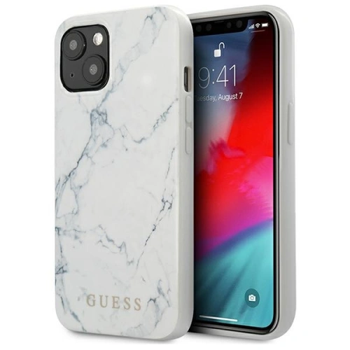 Kup Etui Guess GUHCP13SPCUMAWH Apple iPhone 13 mini alb/white hardcase Marble - GUE1334WHT - {ean13} - Sklep Home Screen