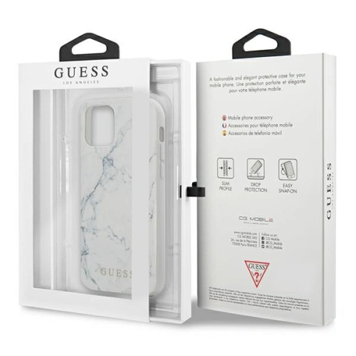 Kup Etui Guess GUHCP13SPCUMAWH Apple iPhone 13 mini alb/white hardcase Marble - GUE1334WHT - {ean13} - Sklep Home Screen