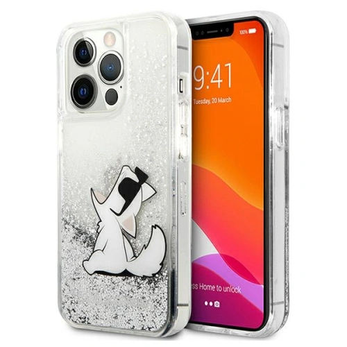 Kup Etui Karl Lagerfeld KLHCP13XGCFS Apple iPhone 13 Pro Max stříbrný/silver hardcase Liquid Glitter Choupette Fun - KLD693SLV - {ean13} - Sklep Home Screen