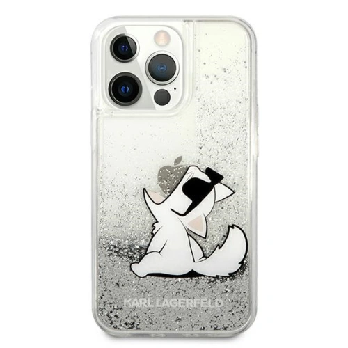 Buy Karl Lagerfeld KLHCP13XGCFS Apple iPhone 13 Pro Max silver hardcase Liquid Glitter Choupette Fun - KLD693SLV - {ean13} - Home Screen Store Europe