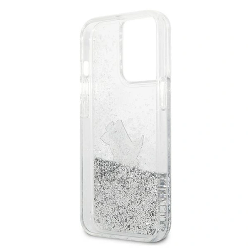 Buy Karl Lagerfeld KLHCP13XGCFS Apple iPhone 13 Pro Max silver hardcase Liquid Glitter Choupette Fun - KLD693SLV - {ean13} - Home Screen Store Europe