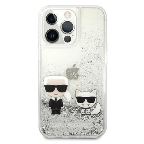 Kup Etui Karl Lagerfeld KLHCP13XGKCS Apple iPhone 13 Pro Max stříbrný/silver hardcase Liquid Glitter Karl&Choupette - KLD694SLV - {ean13} - Sklep Home Screen