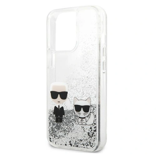 Kup Etui Karl Lagerfeld KLHCP13XGKCS Apple iPhone 13 Pro Max stříbrný/silver hardcase Liquid Glitter Karl&Choupette - KLD694SLV - {ean13} - Sklep Home Screen