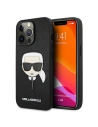 Case Karl Lagerfeld KLHCP13XSAKHBK Apple iPhone 13 Pro Max schwarz/hardcase Saffiano Ikonik Karl`s Head