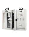 Buy Karl Lagerfeld KLHCP13XSAKHBK Apple iPhone 13 Pro Max black hardcase Saffiano Ikonik Karl`s Head - KLD696BLK - {ean13} - Home Screen Store Europe