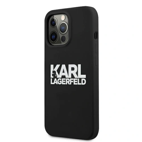 Kup Etui Karl Lagerfeld KLHCP13XSLKLRBK Apple iPhone 13 Pro Max Silicone Stack Logo černá/black - KLD697BLK - {ean13} - Sklep Home Screen