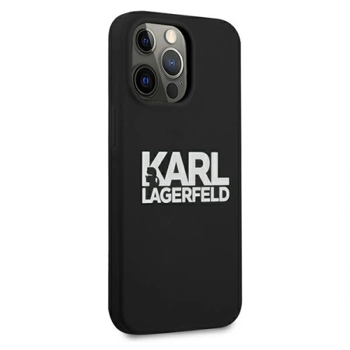 Kup Etui Karl Lagerfeld KLHCP13XSLKLRBK Apple iPhone 13 Pro Max Silicon Stack Logo negru/black - KLD697BLK - {ean13} - Sklep Home Screen