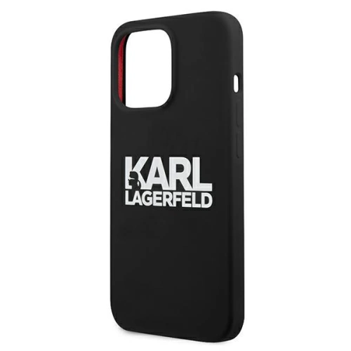 Kup Etui Karl Lagerfeld KLHCP13XSLKLRBK Apple iPhone 13 Pro Max Silicon Stack Logo negru/black - KLD697BLK - {ean13} - Sklep Home Screen