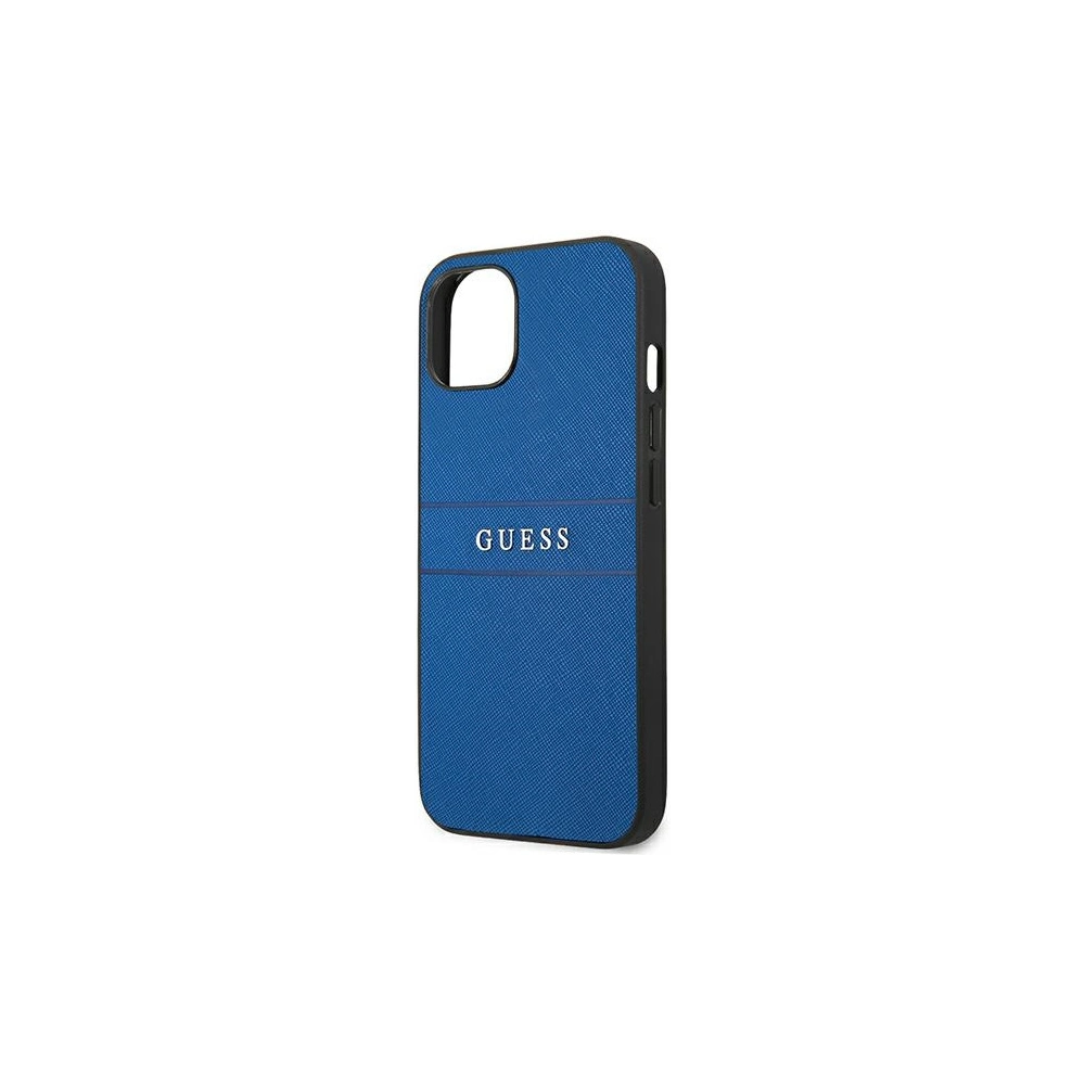 Etui Guess GUHCP13SPSASBBL Apple iPhone 13 mini niebieski/blue Saffiano Strap