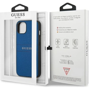 Kup Case Guess GUHCP13SPSASBBL Apple iPhone 13 mini blau Saffiano Strap - GUE1336BLU - {ean13} - Sklep Home Screen