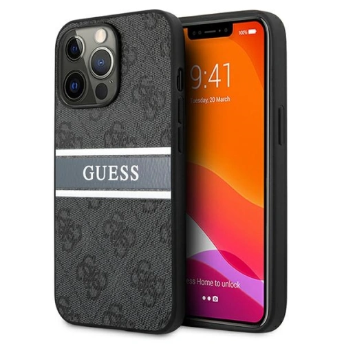 Kup Case Guess GUHCP13X4GDGR Apple iPhone 13 Pro Max grau/grey hardcase 4G Stripe - GUE1337GRY - {ean13} - Sklep Home Screen
