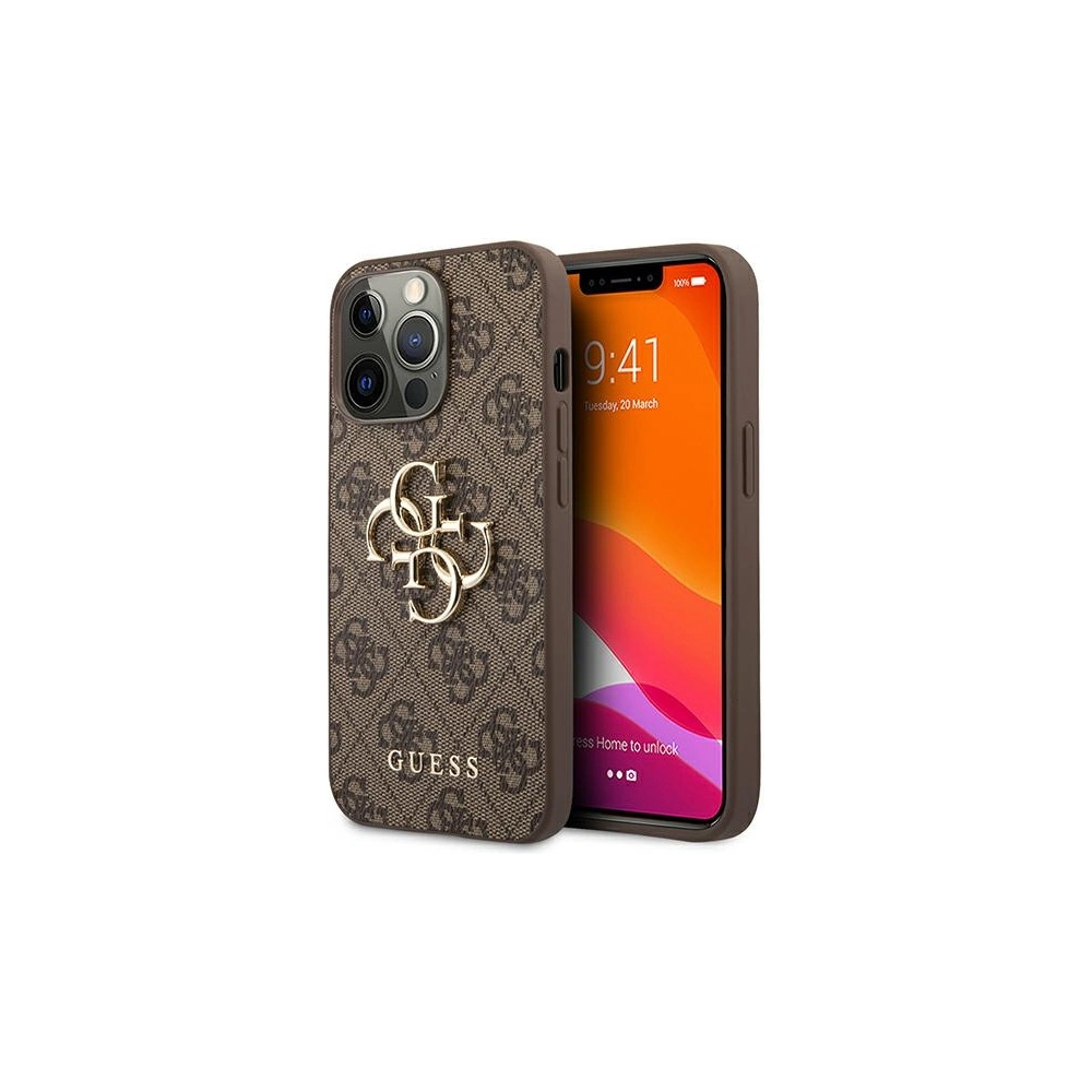 Etui Guess GUHCP13X4GMGBR Apple iPhone 13 Pro Max brązowy/brown hardcase 4G Big Metal Logo