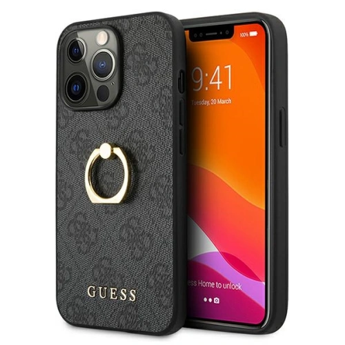 Kup Etui Guess GUHCP13X4GMRGR Apple iPhone 13 Pro Max šedý/grey hardcase 4G s kroužkem na stojánek - GUE1339GRY - {ean13} - Sklep Home Screen