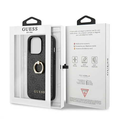 Kup Case Guess GUHCP13X4GMRGR Apple iPhone 13 Pro Max grau/grey Hardcase 4G mit Ringständer - GUE1339GRY - {ean13} - Sklep Home Screen