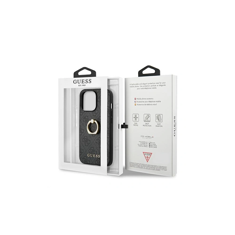 Etui Guess GUHCP13X4GMRGR Apple iPhone 13 Pro Max szary/grey hardcase 4G with ring stand