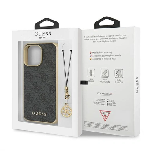 Kup Etui Guess GUHCP13XGF4GGR Apple iPhone 13 Pro Max szary/grey hardcase 4G Charms Collection - GUE1340GRY - {ean13} - Sklep Home Screen