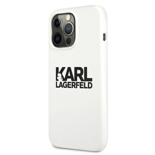 Kup Etui Karl Lagerfeld KLHCP13XSLKLWH Apple iPhone 13 Pro Max Silicone Stack Logo bílý/white - KLD698WHT - {ean13} - Sklep Home Screen