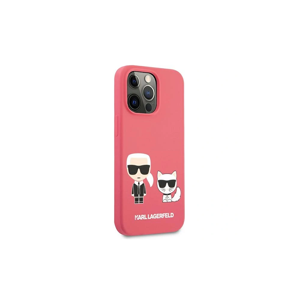 Etui Karl Lagerfeld KLHCP13XSSKCP Apple iPhone 13 Pro Max hardcase różowy/pink Silicone Karl & Choupette