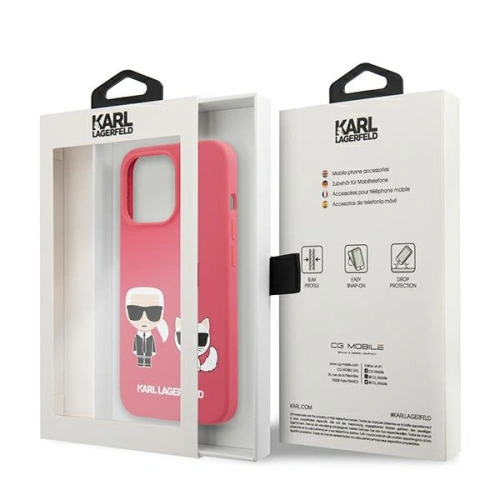 Kup Etui Karl Lagerfeld KLHCP13XSSKCP Apple iPhone 13 Pro Max hardcase roz/roz Silicon Karl & Choupette - KLD699PNK - {ean13} - Sklep Home Screen