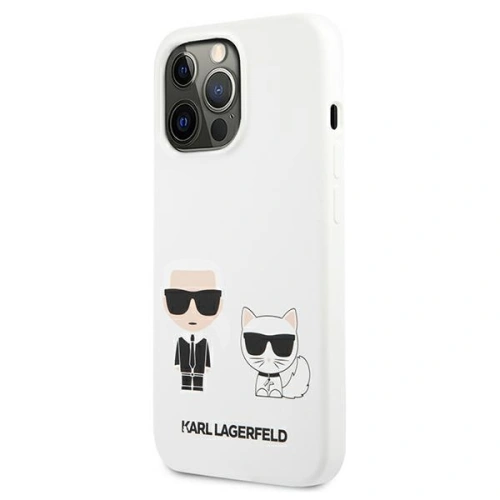 Kup Etui Karl Lagerfeld KLHCP13XSSKCW Apple iPhone 13 Pro Max hardcase bílý/white Silicone Karl & Choupette - KLD700WHT - {ean13} - Sklep Home Screen