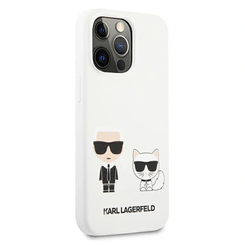 Kup Etui Karl Lagerfeld KLHCP13XSSKCW Apple iPhone 13 Pro Max hardcase bílý/white Silicone Karl & Choupette - KLD700WHT - {ean13} - Sklep Home Screen