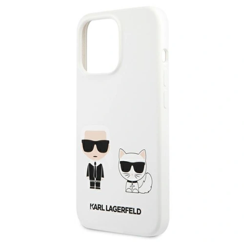 Kup Etui Karl Lagerfeld KLHCP13XSSKCW Apple iPhone 13 Pro Max hardcase bílý/white Silicone Karl & Choupette - KLD700WHT - {ean13} - Sklep Home Screen