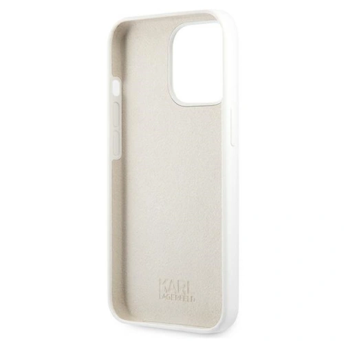 Kup Etui Karl Lagerfeld KLHCP13XSSKCW Apple iPhone 13 Pro Max hardcase bílý/white Silicone Karl & Choupette - KLD700WHT - {ean13} - Sklep Home Screen