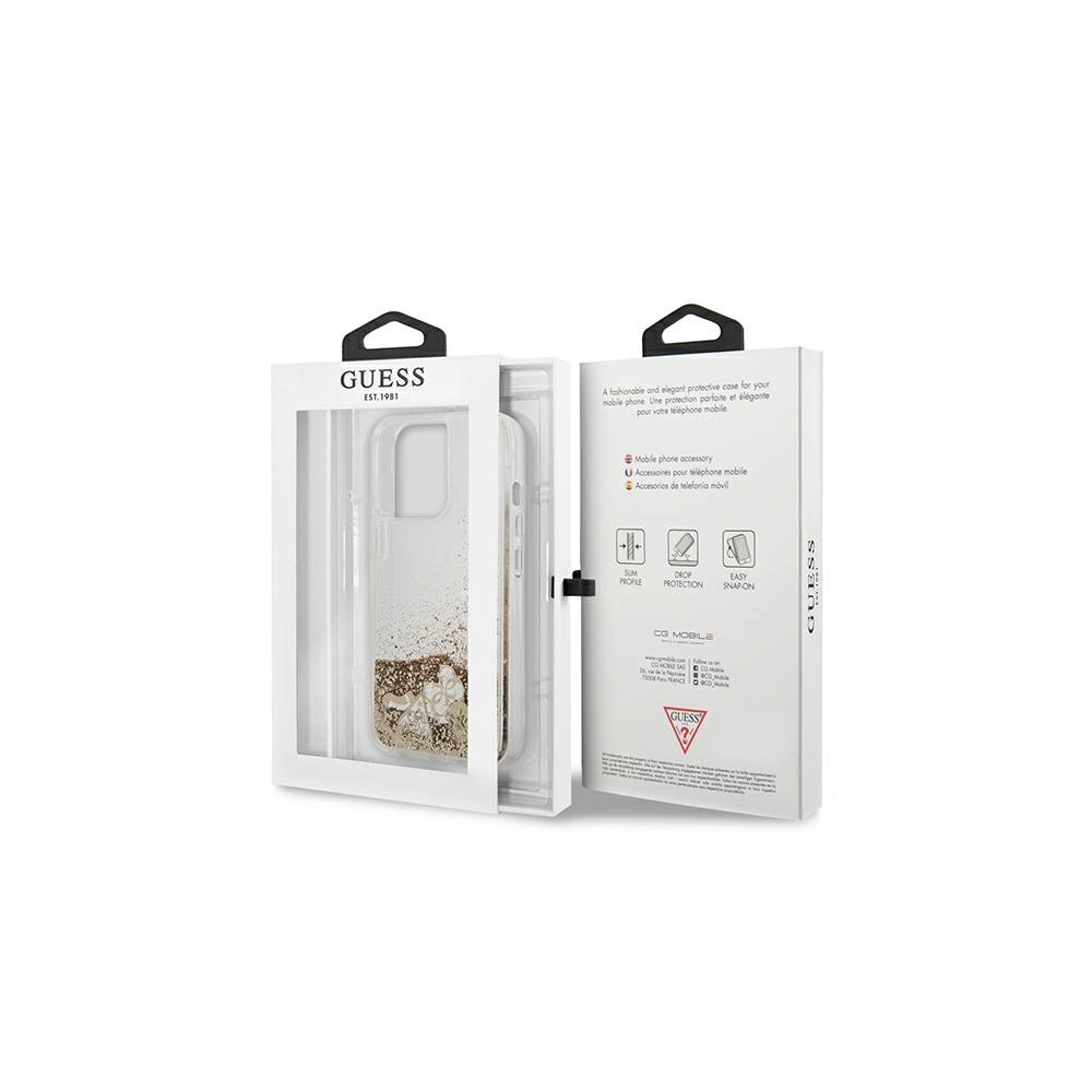 Etui Guess GUHCP13XGLHFLGO Apple iPhone 13 Pro Max gold/złoty hardcase Glitter Charms