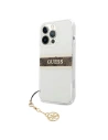 Buy Guess GUHCP13XKB4GBR Apple iPhone 13 Pro Max Transparent hardcase 4G Brown Strap Charm - GUE1342CL - {ean13} - Home Screen Store Europe