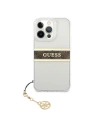 Buy Guess GUHCP13XKB4GBR Apple iPhone 13 Pro Max Transparent hardcase 4G Brown Strap Charm - GUE1342CL - {ean13} - Home Screen Store Europe
